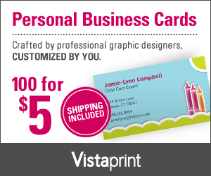Vistaprint Personal Business Cards Deal