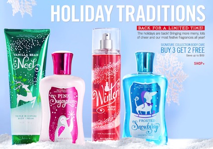 Bath Body Works Winter Collection