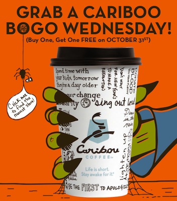 Caribou Coffee Halloween BOGO
