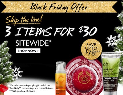 The Body Shop Black Friday Sale