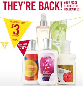 Bath Body Works 3 Sale