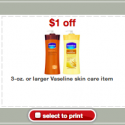 Target Vaseline Skin Care Item Coupon