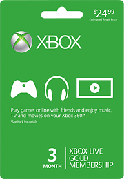 Xbox Live 3 Month Gold Membership