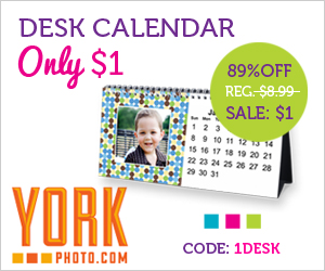 York Photo Desk Calendar