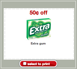 Extra Gum Target Coupon