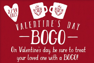 Caribou Coffee Valentines Day BOGO