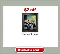Target Picture Frame Coupon