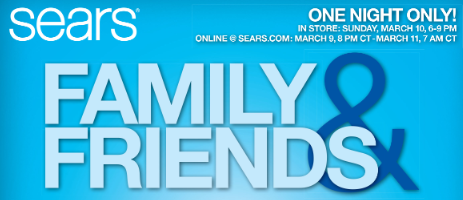 Sears Family Friends Sale
