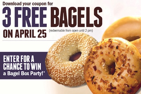 FREE Brueggers Bagels