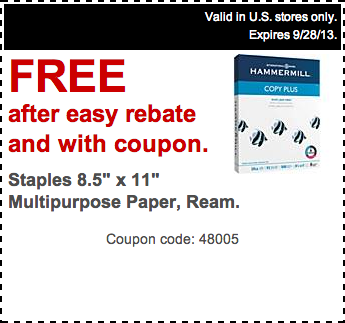 Staples-FREE-Paper-Easy-Rebate
