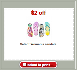 Target Womens Sandals Coupon