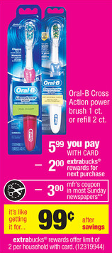 Oral B Cross Action Power Toothbrushes
