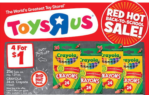 Toys R Us Crayons