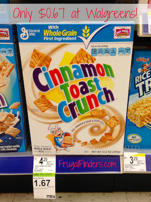 Cinnamon Toast Crunch Cereal $0.67 at Walgreens