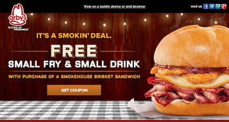 Arbys Smokehouse Brisket Coupon