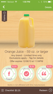 Ibotta Orange Juice Offer