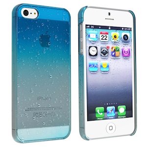 Clear Sky Blue Waterdrop Raindrop Hard Case