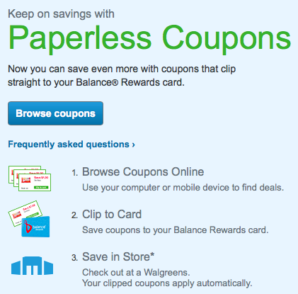 Walgreens Paperless Coupons