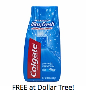 Colgate MaxFresh Toothpaste Dollar Tree