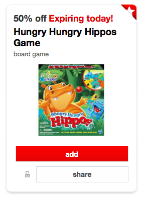 Target Hungry Hungry Hippos Cartwheel