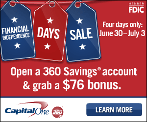 Financial Independence Days Sale