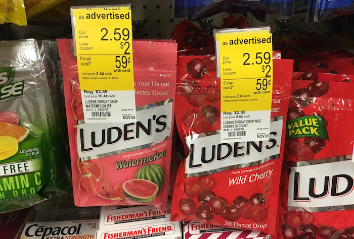 Walgreens Luden's Cough Drops Deal